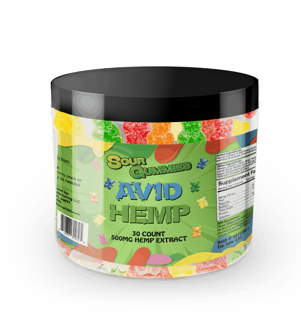 AVID HEMP SOUR GUMMIES